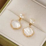 Boucles d'Oreilles Nacre et Perle Marine - Biloria