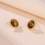 Boucles d'Oreilles Œil de Tigre – Protection et Force Intérieure - Biloria