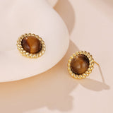 Boucles d'Oreilles Œil de Tigre – Protection et Force Intérieure - Biloria
