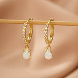 Boucles d'oreilles Opale Goutte Solaire – Argent plaqué or - Biloria