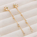 Boucles d'Oreilles Péridot et Topaze Vœux Éternel Argent Plaqué Or - Biloria