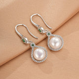 Boucles d'Oreilles Perle et Zircon Argent 925 - Biloria