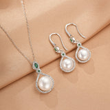 Boucles d'Oreilles Perle et Zircon Argent 925 - Biloria