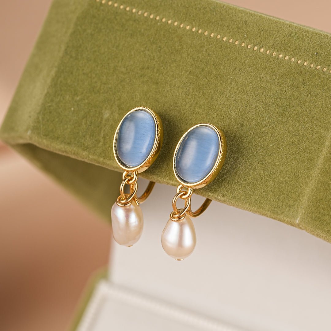 Boucles d'Oreilles Perle Lueur d'Aurore - Biloria
