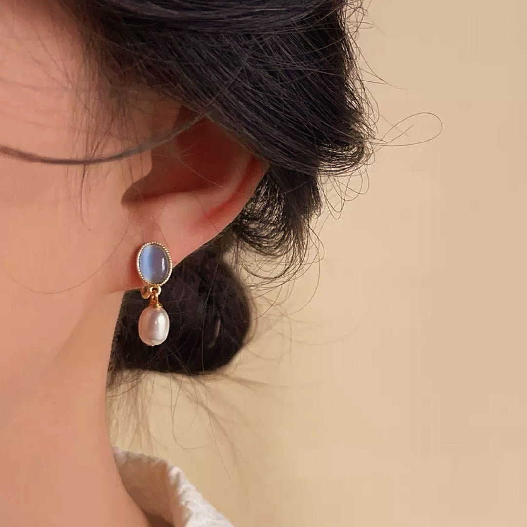 Boucles d'Oreilles Perle Lueur d'Aurore - Biloria