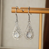Boucles d'Oreilles Pierre de Lune en Forme de Larme - Biloria