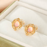 Boucles d'oreilles Quartz Rose – Argent plaqué or, vertus apaisantes - Biloria