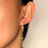 Boucles d'Oreilles Quartz Rose Planète - Argent Plaqué Or 14K - Biloria