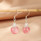 Boucles d'Oreilles Rhodonite Rosée d'Amour Argent S925 - Biloria