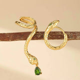 Boucles d'Oreilles Serpent Spirale de Sagesse Dorées - Biloria
