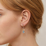 Boucles d'Oreilles Topaze et Perle – Argent Plaqué Or 14 Carats - Biloria