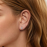 Boucles d'Oreilles Topaze et Zircon - Argent Plaqué Or 14K - Biloria