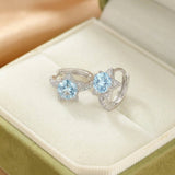 Boucles d'Oreilles Topaze Étoile en Argent S925 - Biloria