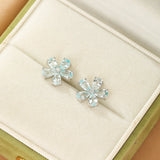 Boucles d'Oreilles Topaze Fleur en Argent S925 - Biloria