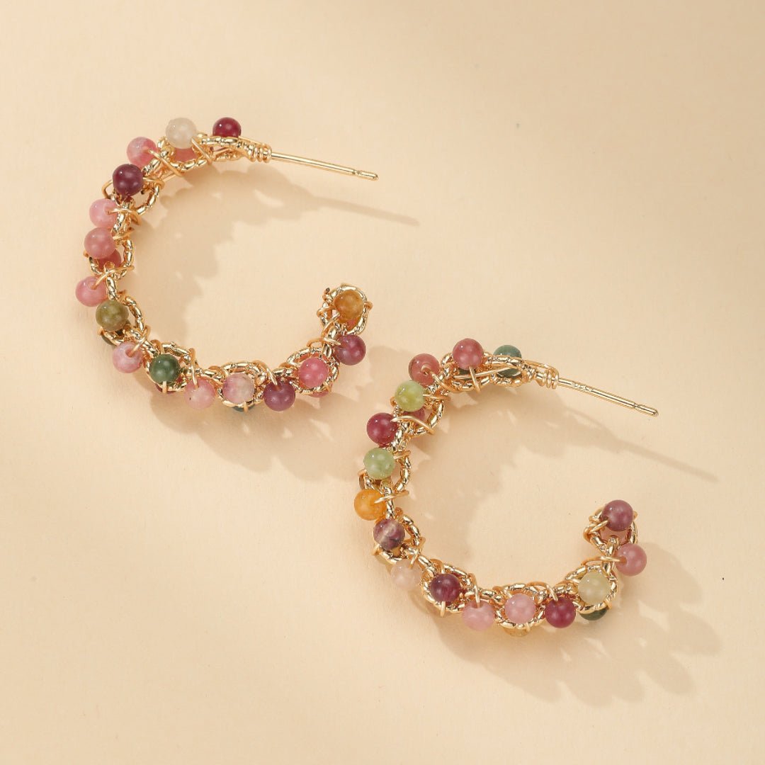 Boucles d'Oreilles Tourmaline – Énergie Positive et Éclat Solaire - Biloria