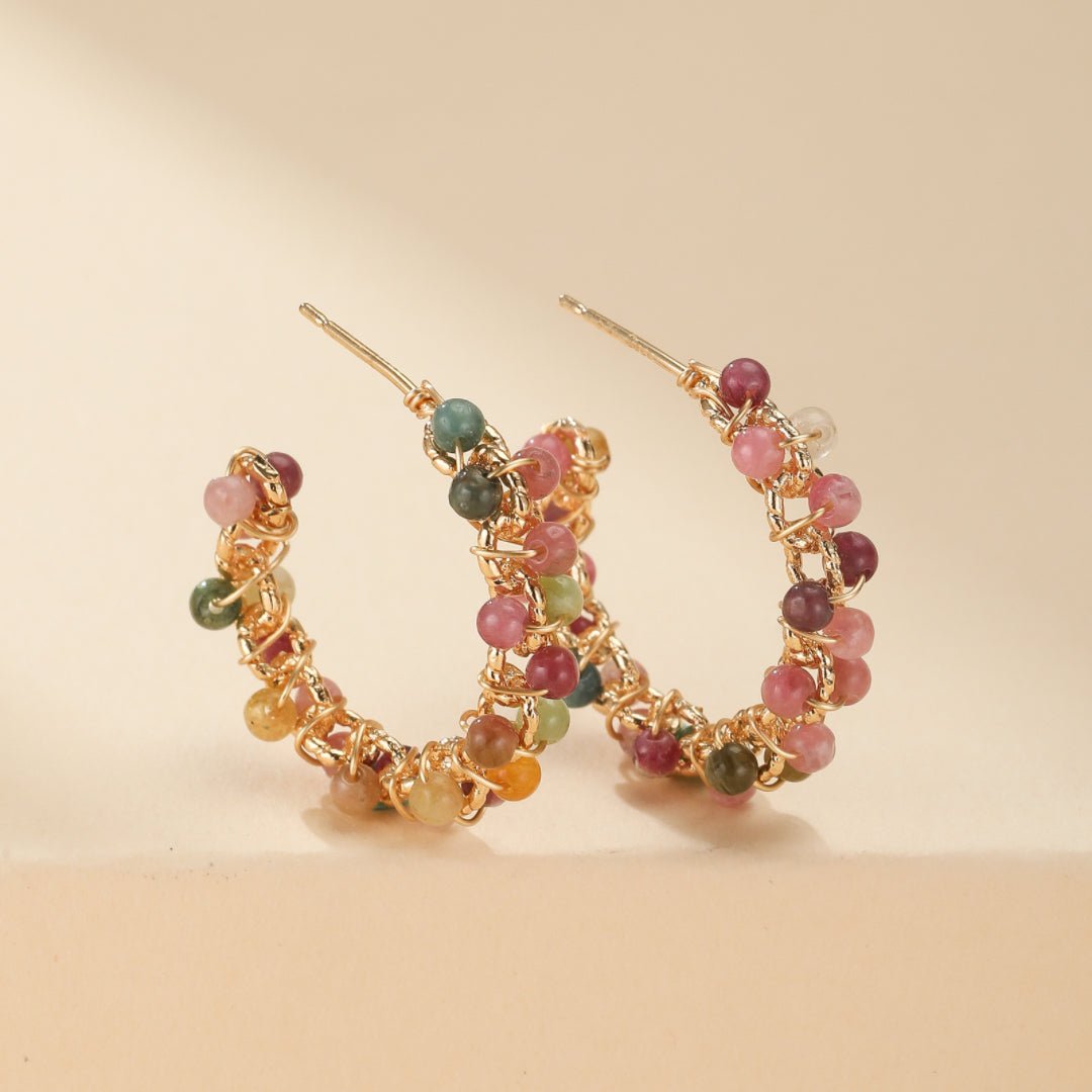 Boucles d'Oreilles Tourmaline – Énergie Positive et Éclat Solaire - Biloria