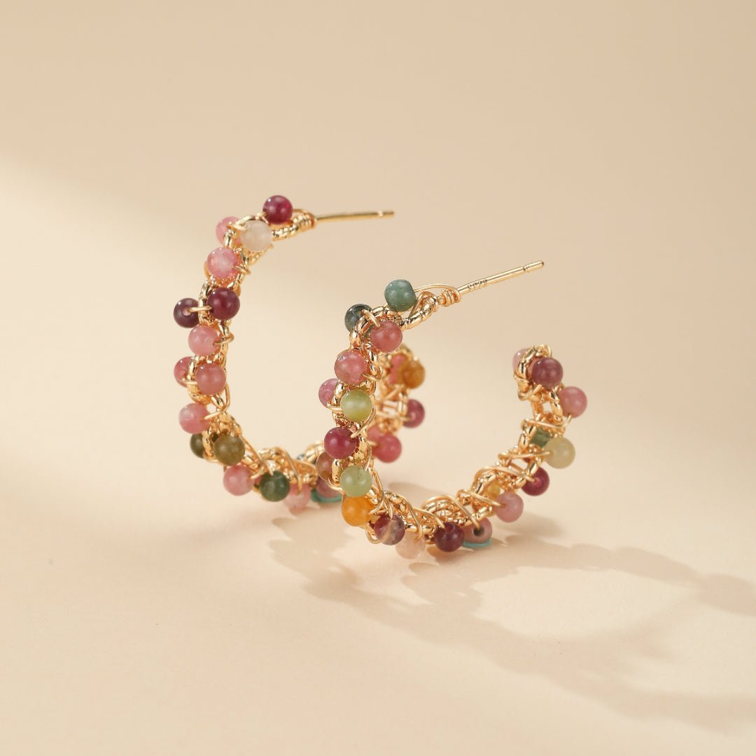Boucles d'Oreilles Tourmaline – Énergie Positive et Éclat Solaire - Biloria