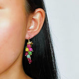 Boucles d'Oreilles Tourmaline Grappe de Raisin Abondance - Biloria