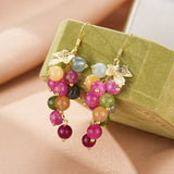 Boucles d'Oreilles Tourmaline Grappe de Raisin Abondance - Biloria