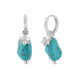 Boucles d'Oreilles Turquoise Argent 925 - Larmes du Ciel - Biloria