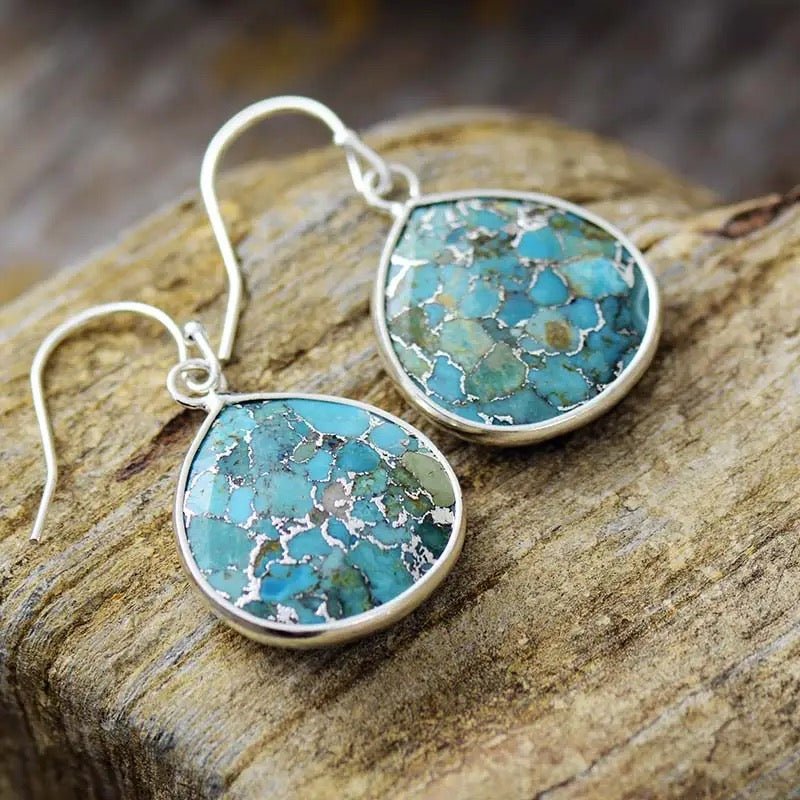 Boucles d'Oreilles Turquoise Célestes – Bijou Nature - Biloria