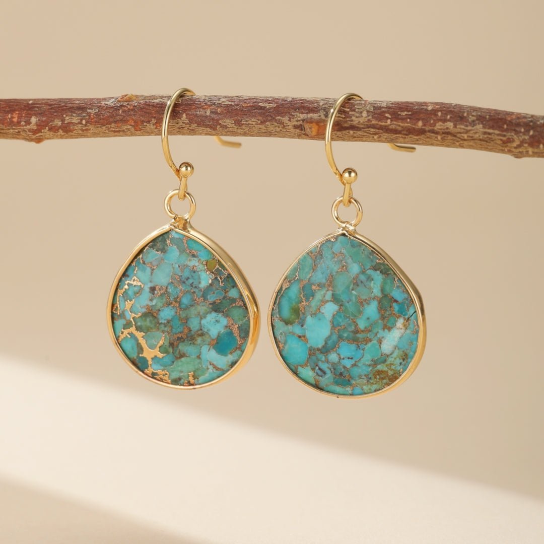 Boucles d'Oreilles Turquoise Célestes – Bijou Nature - Biloria