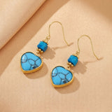 Boucles d'Oreilles Turquoise Cœur – Protection et Sérénité - Biloria