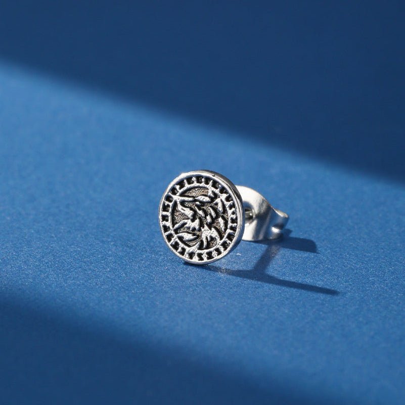 Boucles d'Oreilles Viking Symbole Nordique Fait Main - Biloria
