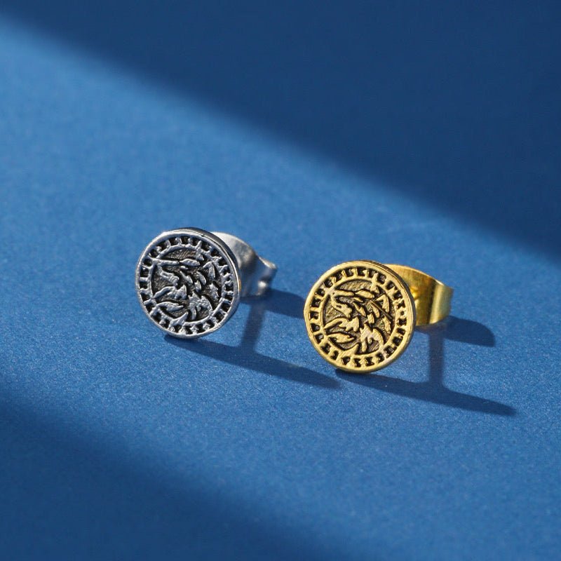 Boucles d'Oreilles Viking Symbole Nordique Fait Main - Biloria