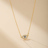 Bouclier d'Énergie Mauvais Œil – Collier Argent Plaqué Or - Biloria