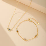 Bouclier d'Énergie Mauvais Œil – Collier Argent Plaqué Or - Biloria