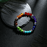 Bracelet 7 Chakras Pierres Naturelles 8mm – Équilibre Énergétique - Biloria