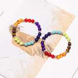 Bracelet 7 Chakras Pierres Naturelles 8mm – Équilibre Énergétique - Biloria