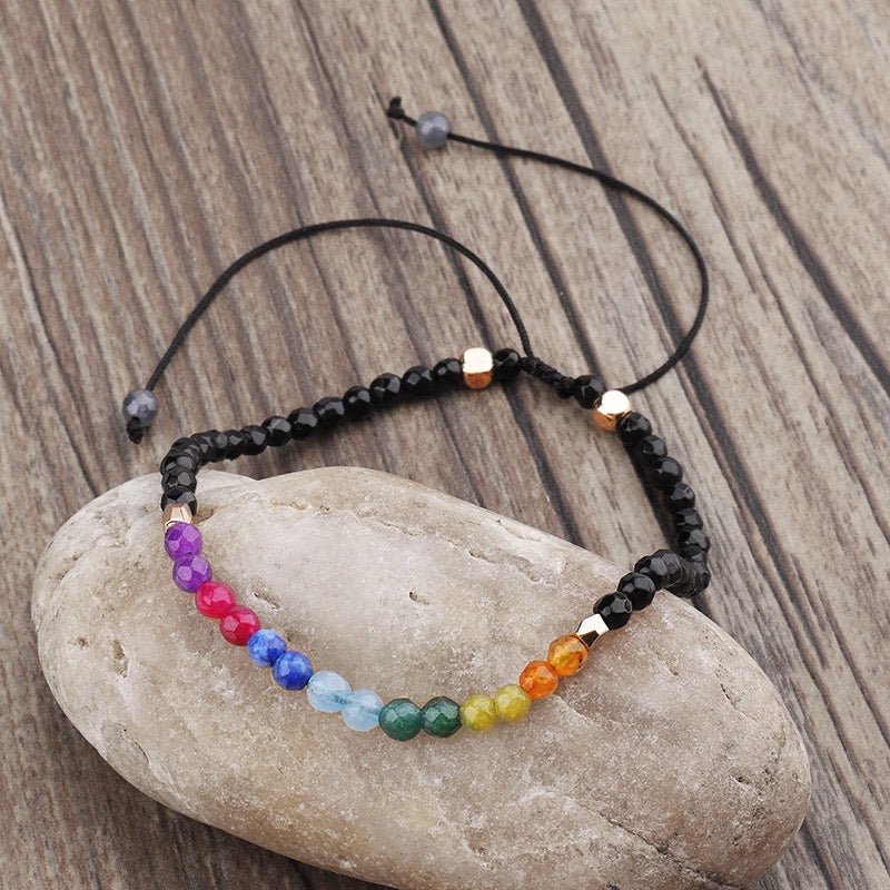 Bracelet 7 Chakras Pierres Naturelles Alignement Énergétique - Biloria