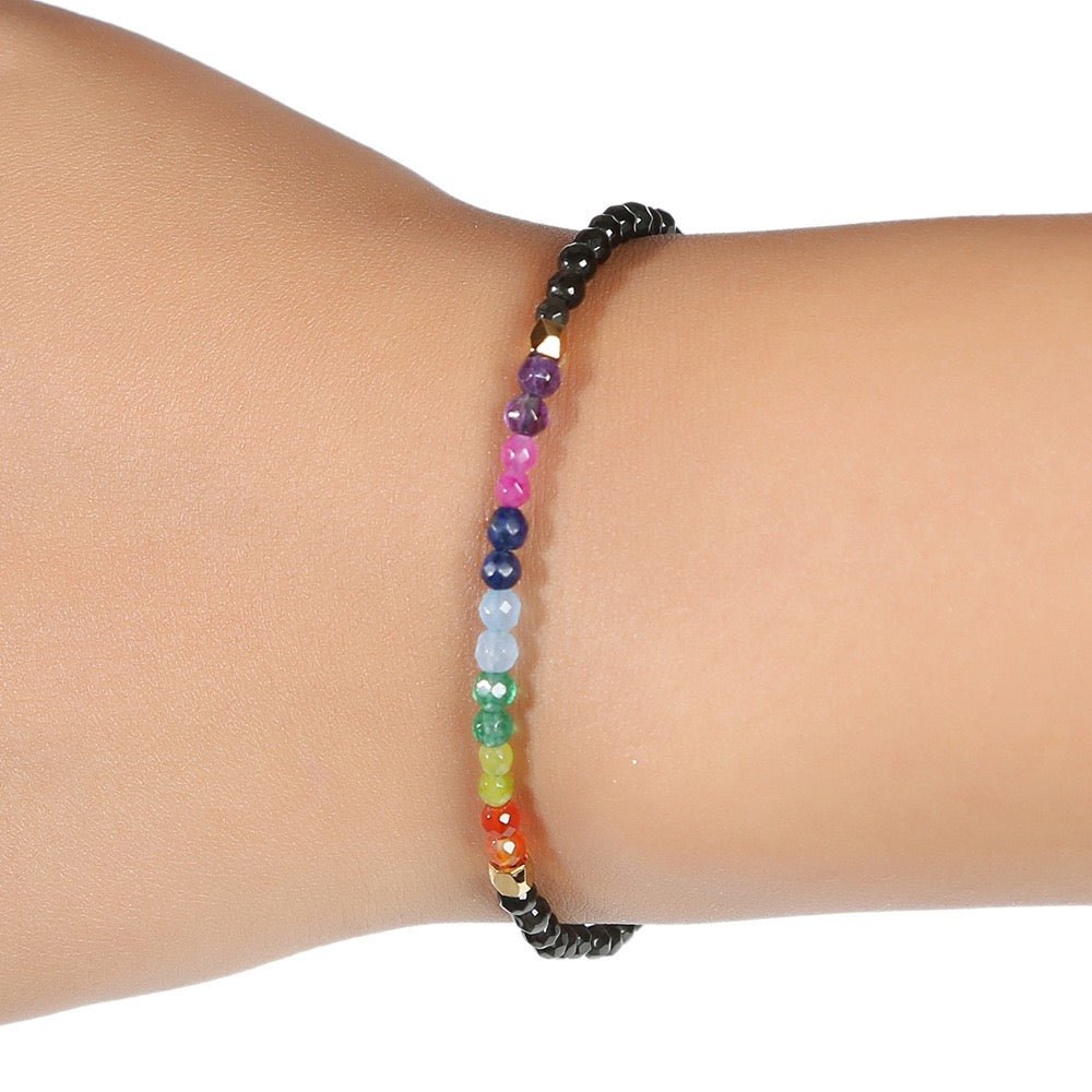 Bracelet 7 Chakras Pierres Naturelles Alignement Énergétique - Biloria
