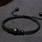 Bracelet Agate et Obsidienne Harmonie - Fait Main - Biloria