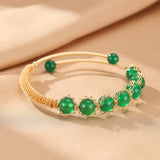 Bracelet Agate Verte Harmonie et Courage - Biloria