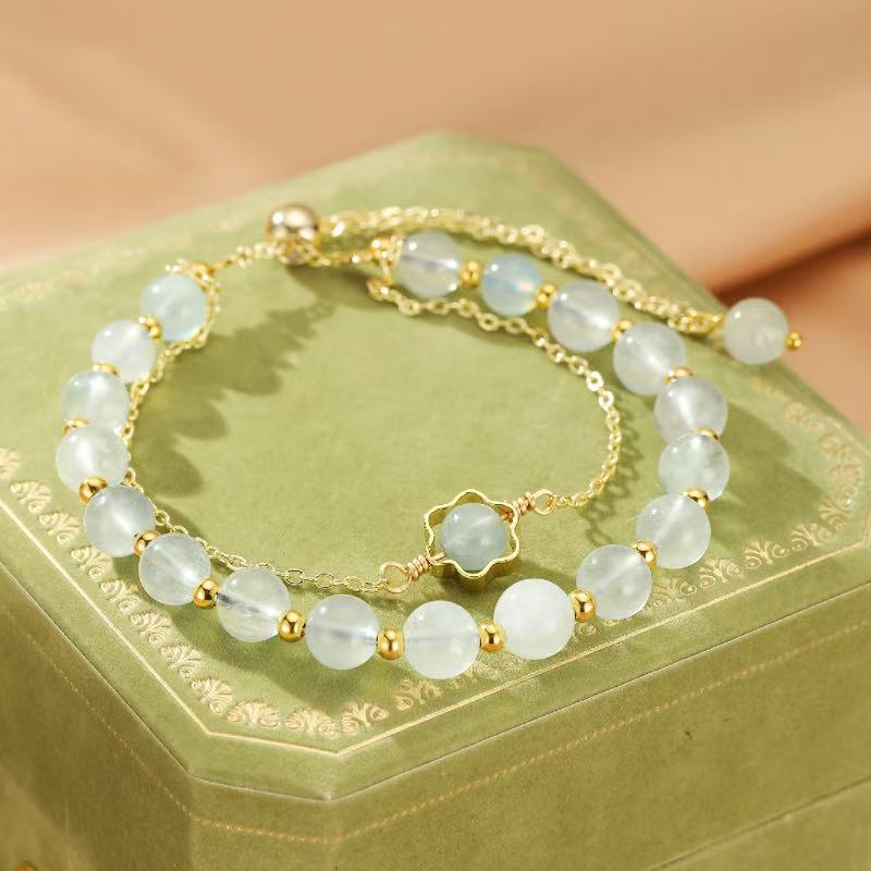 Bracelet Aigue-Marine Ajustable – Éclat Océanique - Biloria