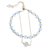 Bracelet Aigue-Marine Ajustable – Éclat Océanique - Biloria