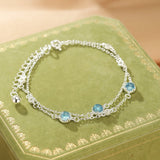 Bracelet Aigue-Marine Argent 925 Sérénité - Biloria