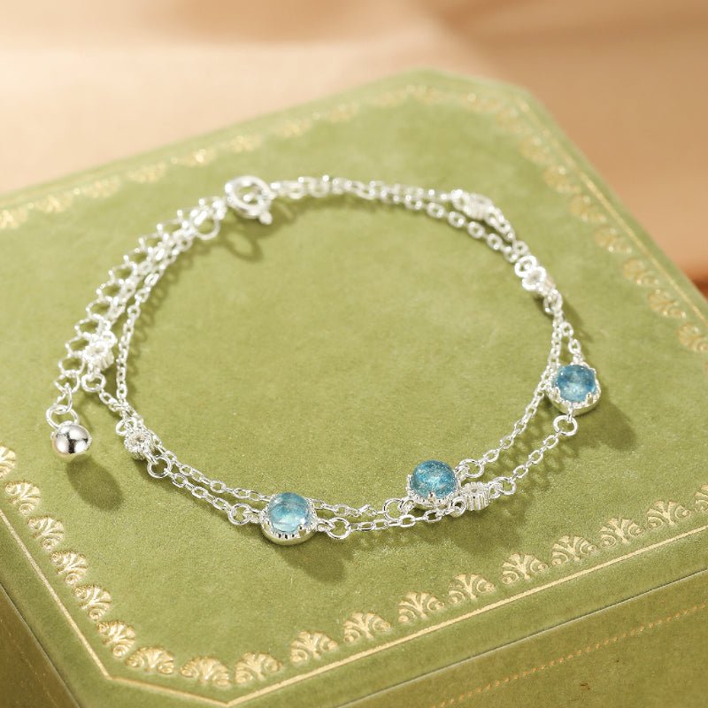 Bracelet Aigue-Marine Argent 925 Sérénité - Biloria