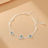 Bracelet Aigue-Marine Argent 925 Sérénité - Biloria