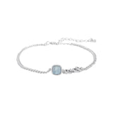 Bracelet Aigue-Marine Argent S925 – Sérénité Océanique - Biloria