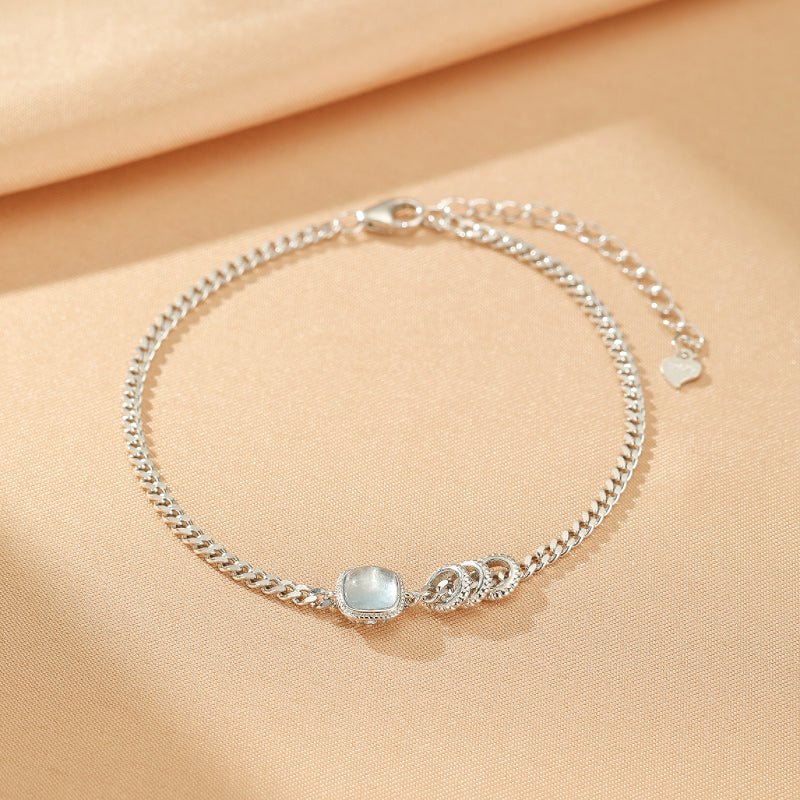 Bracelet Aigue-Marine Argent S925 – Sérénité Océanique - Biloria