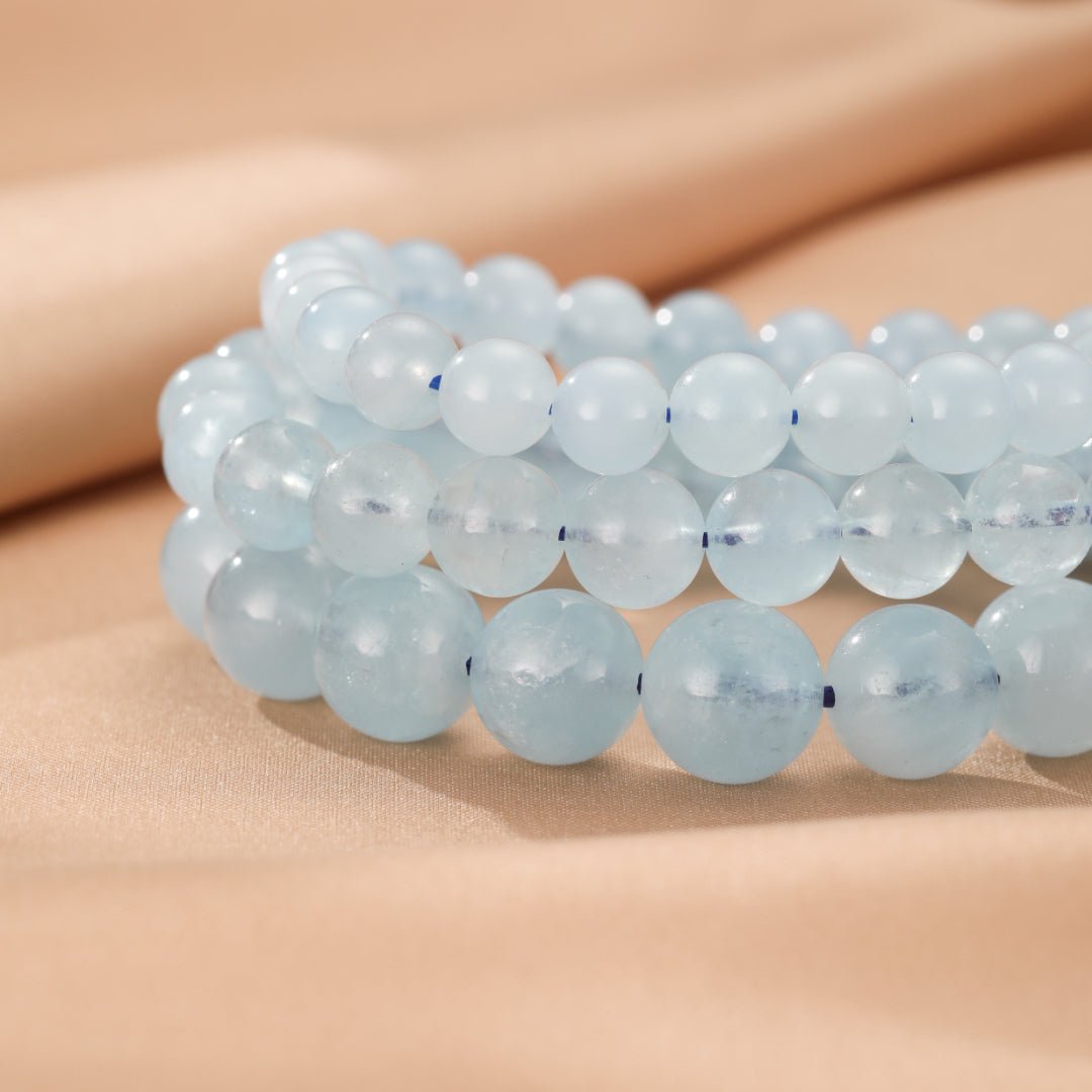 Bracelet Aigue-Marine Fait Main – Sérénité et Pureté - Biloria