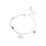 Bracelet Aigue-marine Perle Argent S925 Étoile des Mers - Biloria