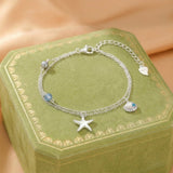 Bracelet Aigue-marine Perle Argent S925 Étoile des Mers - Biloria