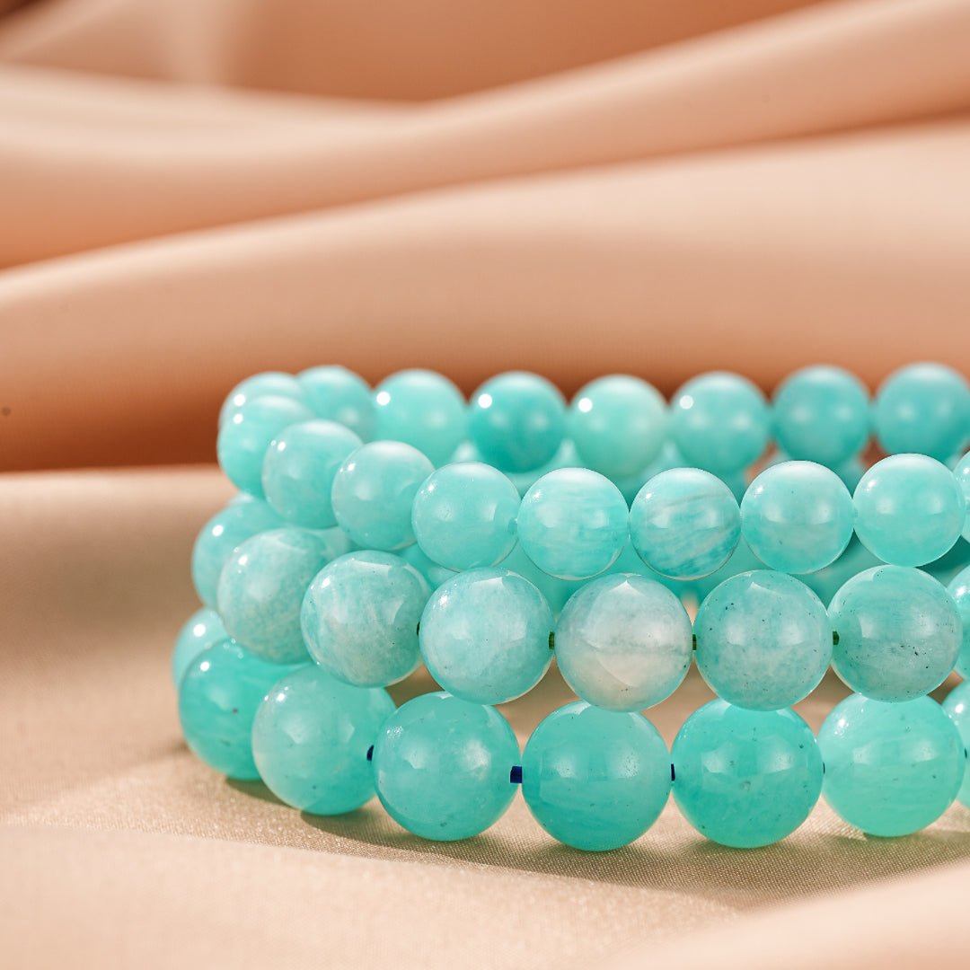 Bracelet Amazonite et Perle – Sérénité Minérale - Biloria