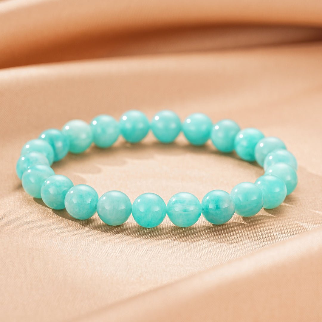 Bracelet Amazonite et Perle – Sérénité Minérale - Biloria