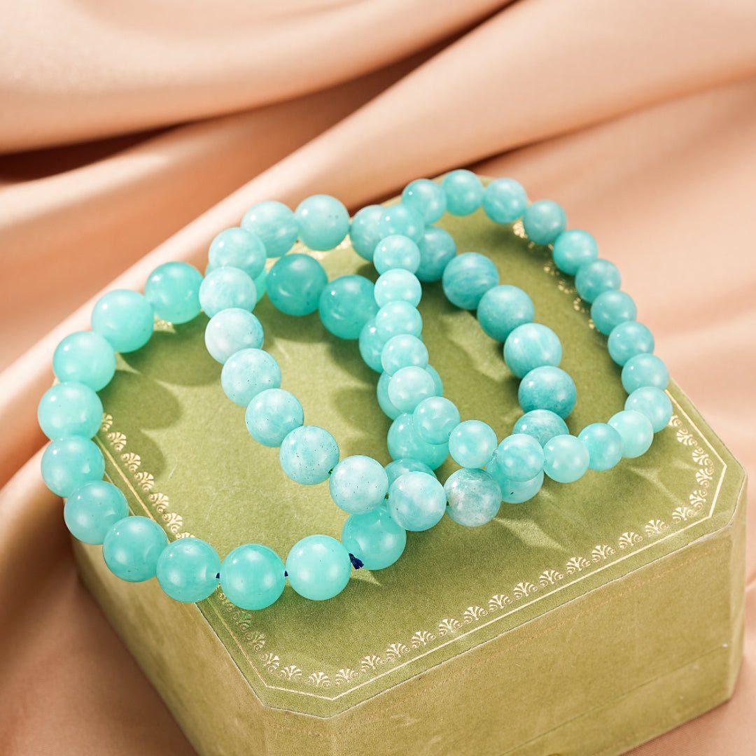 Bracelet Amazonite et Perle – Sérénité Minérale - Biloria
